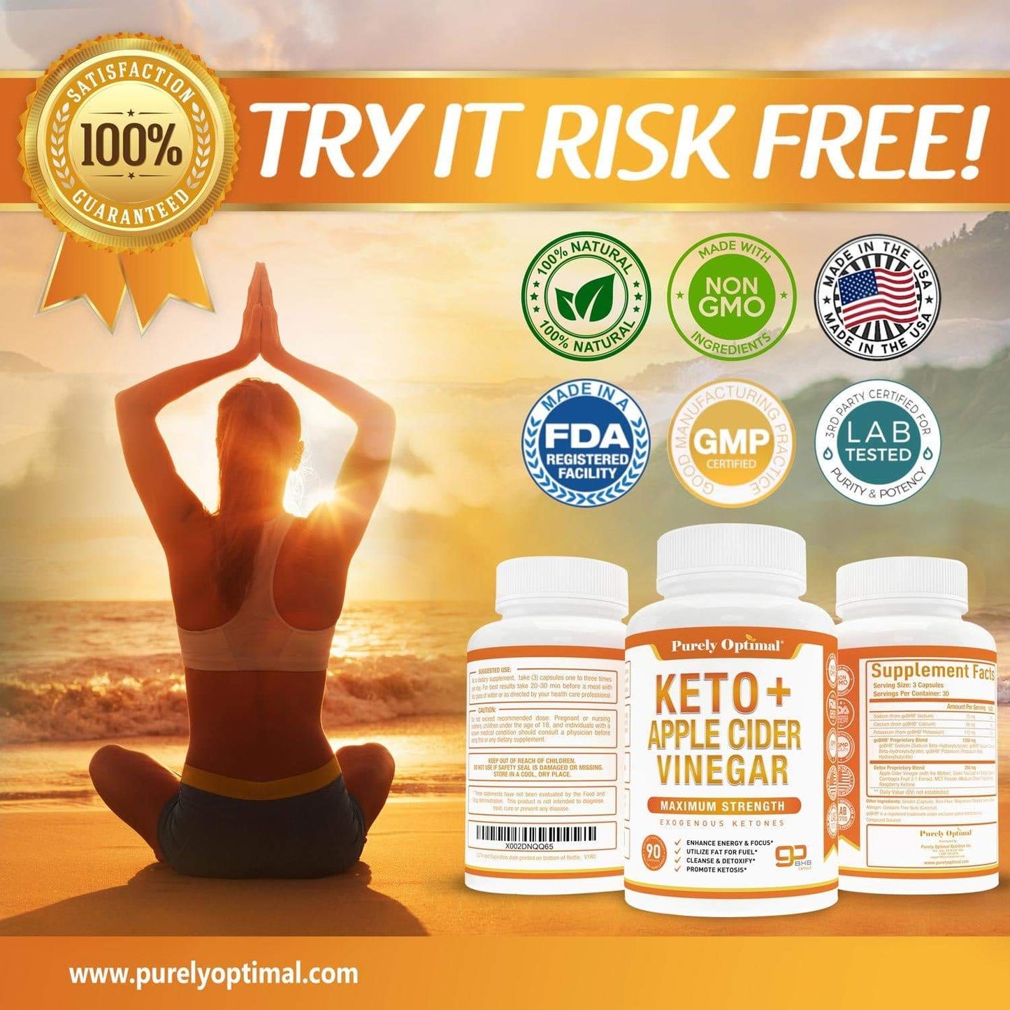 Keto + Apple Cider Vinegar (6 Bottles)