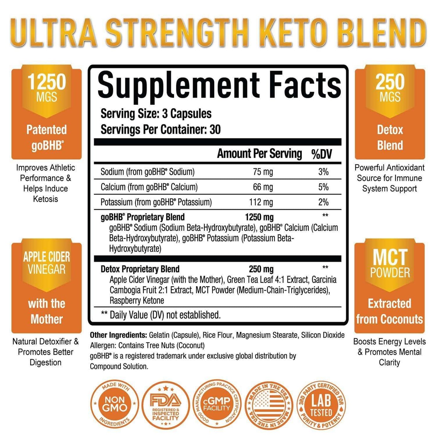 Keto + Apple Cider Vinegar (6 Bottles)